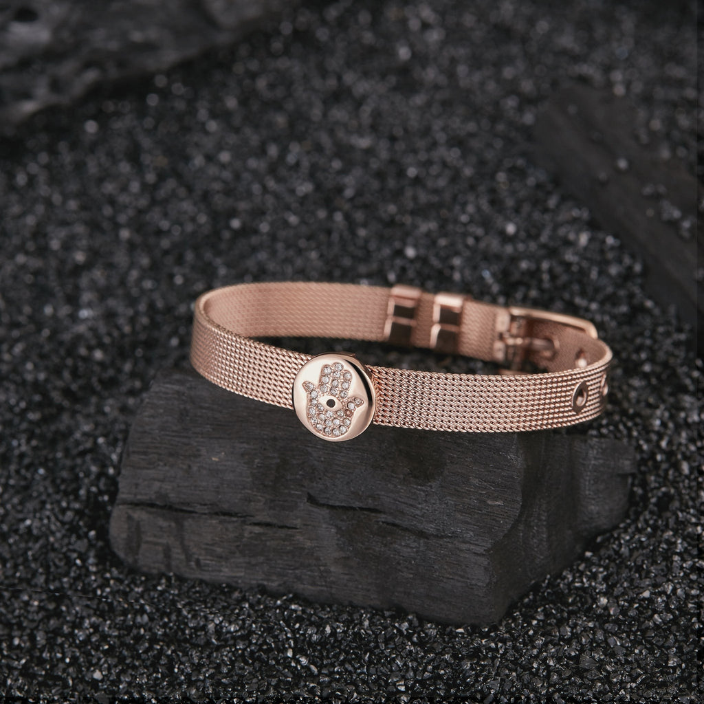 Zink Women's Rose Gold Stainless Steel Bracelet | Zfbr001rg6