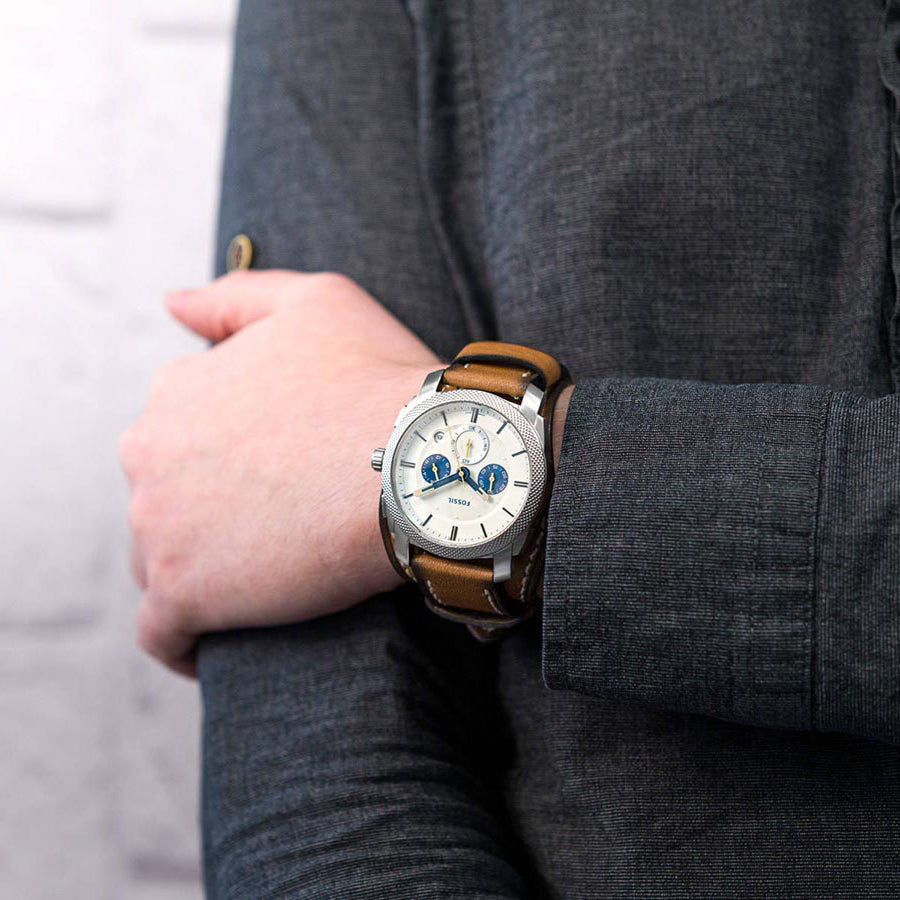 FOSSIL FS5922 - TIMELESS ELEGANCE MEN'S WATCH WITH CLASSIC LEATHER STRAP & STUNNING DIAL-i-Watch-5