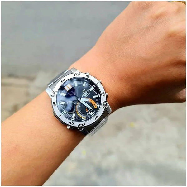 Casio Edifice Ecb-20d-1adf - Sporty Elegance Men's Watch With Stainless Steel Band & Black Dial by i-watch