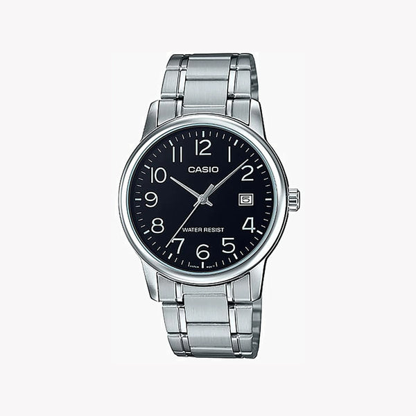 Casio Men's Stainless Steel Watch, Black Dial | Mtp-V002d-1budf by i-watch