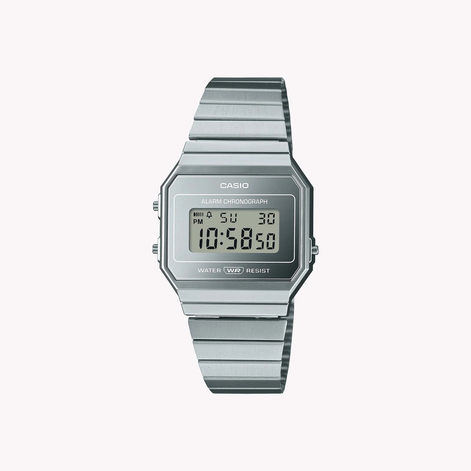 Casio Unisex Resin Watch, Silver Metal Strap | A700wev-7aef by i-watch