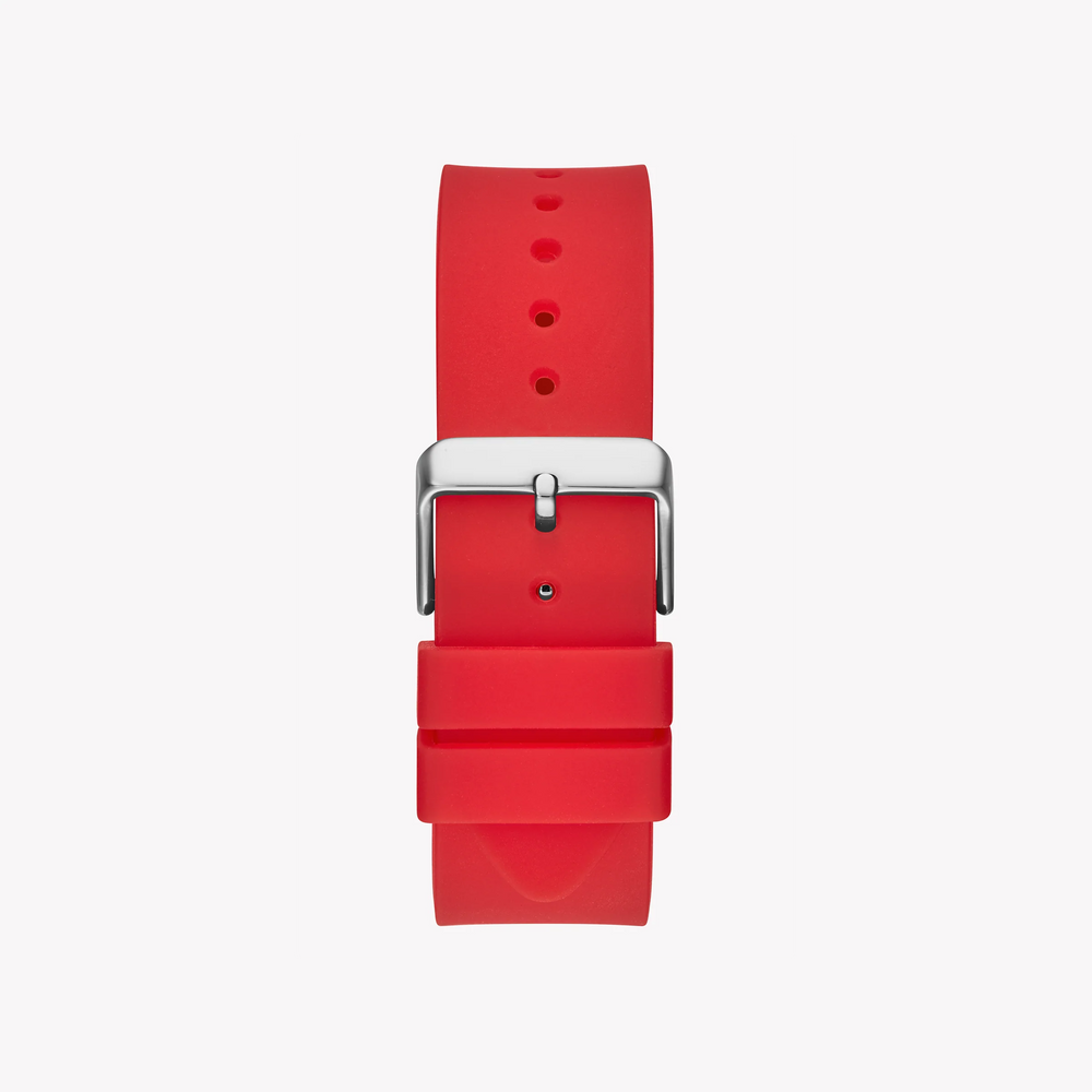 Guess Men's Red Silicone Watch, Black Dial | Gw0203g5 by i-watch