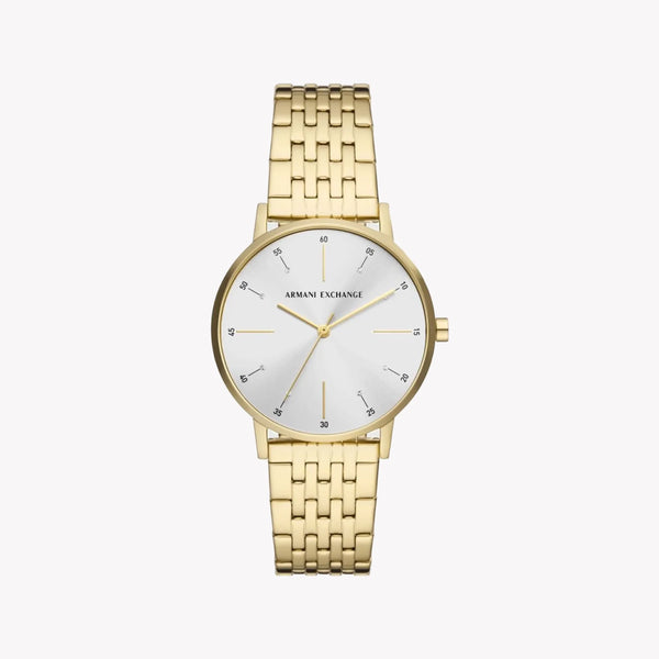 Armani Exchange Women's Gold Watch, Silver Dial | Ax5579