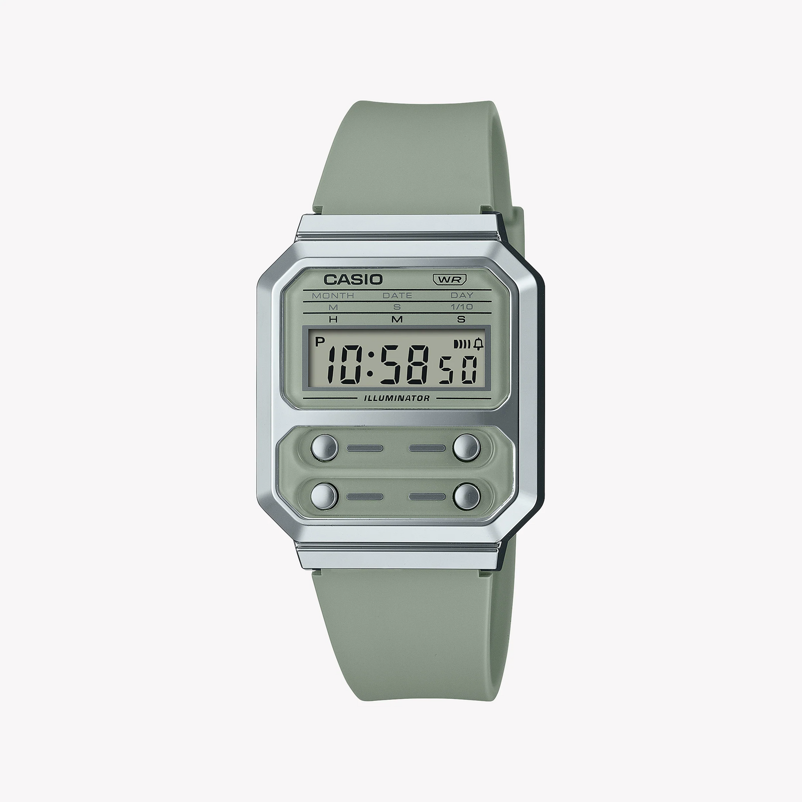 Casio Unisex Green Resin Watch, Vintage Style | A100wef-3adf by i-watch