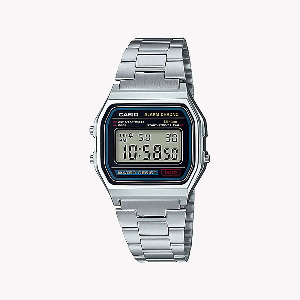 Casio Unisex Silver Stainless Steel Watch, Digital | A158w-1df-10 by i-watch