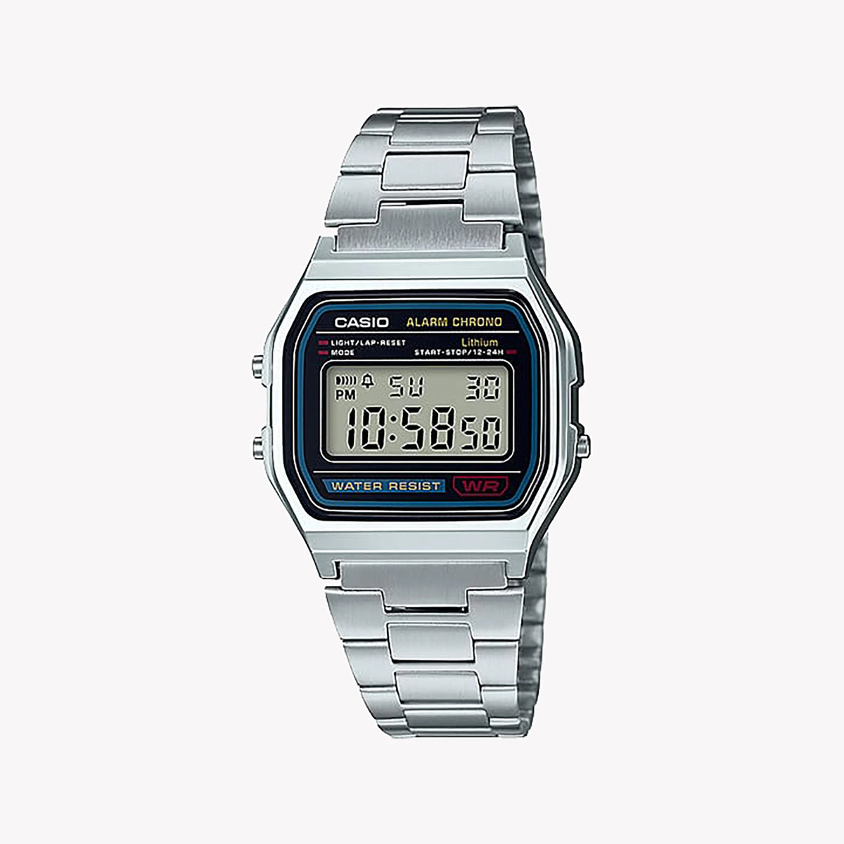 Casio Unisex Silver Stainless Steel Watch, Digital | A158w-1df-10 by i-watch