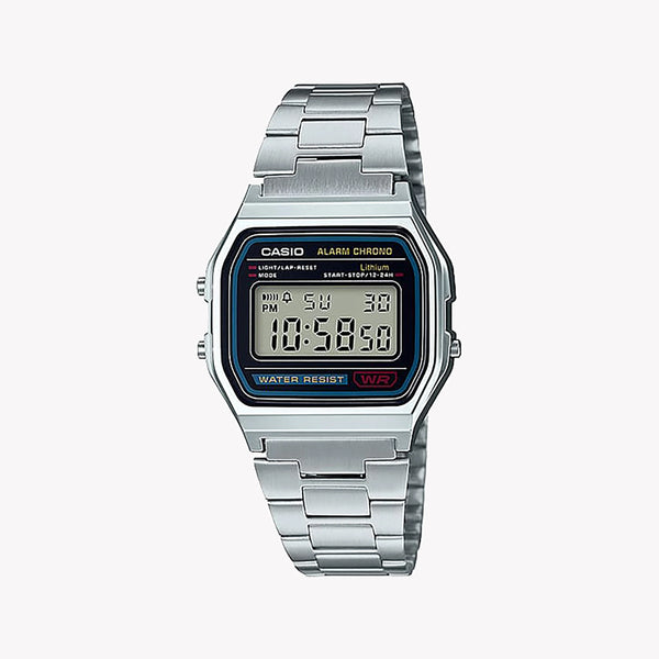 Casio Unisex Silver Stainless Steel Watch, Digital | A158w-1df-10 by i-watch