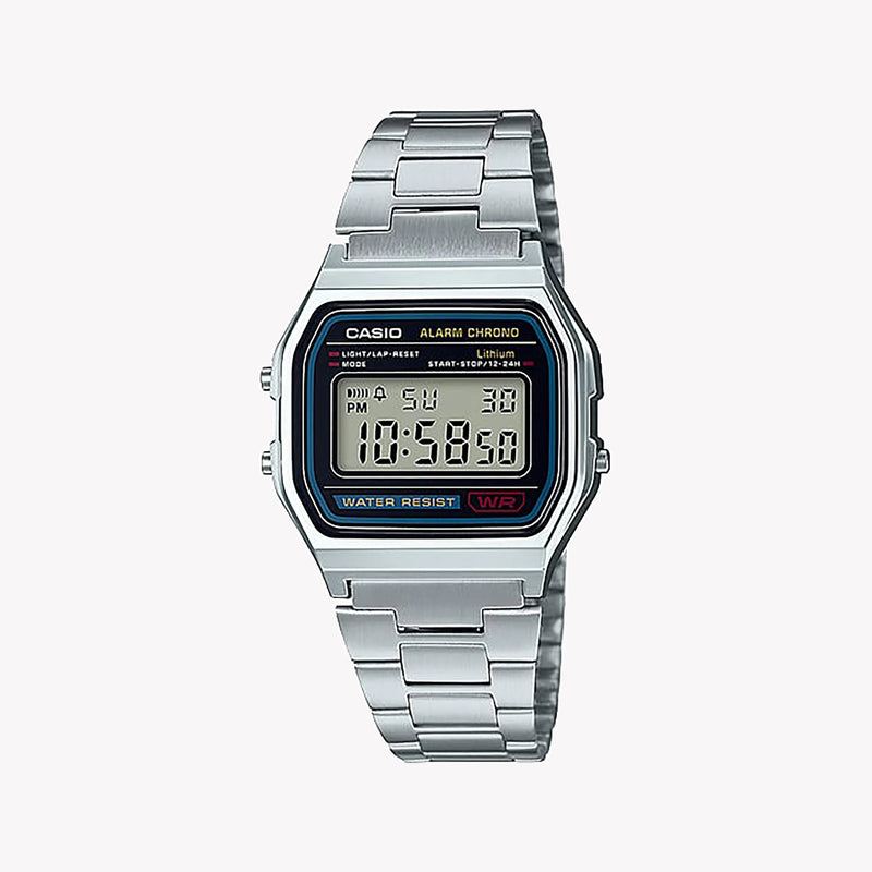 Casio Unisex Silver Stainless Steel Watch, Digital | A158w-1df-10 by i-watch