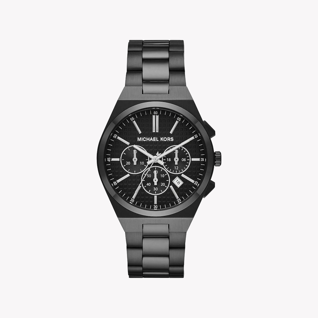 MICHAEL KORS MK9146 BOLD SOPHISTICATION - MEN'S BLACK STAINLESS STEEL WATCH WITH PRECISION MOVEMENT