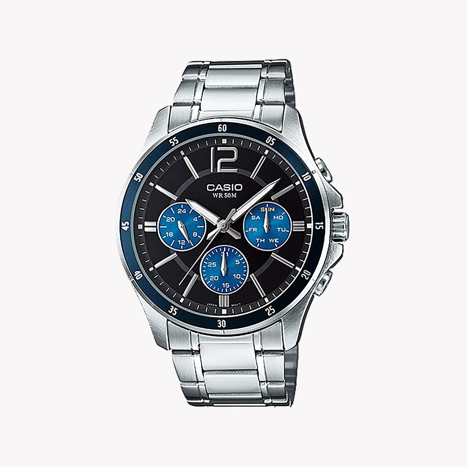 Timeless Elegance Men's Stainless Steel Watch, Silver Dial | Mtp-1374d-2avdf by i-watch