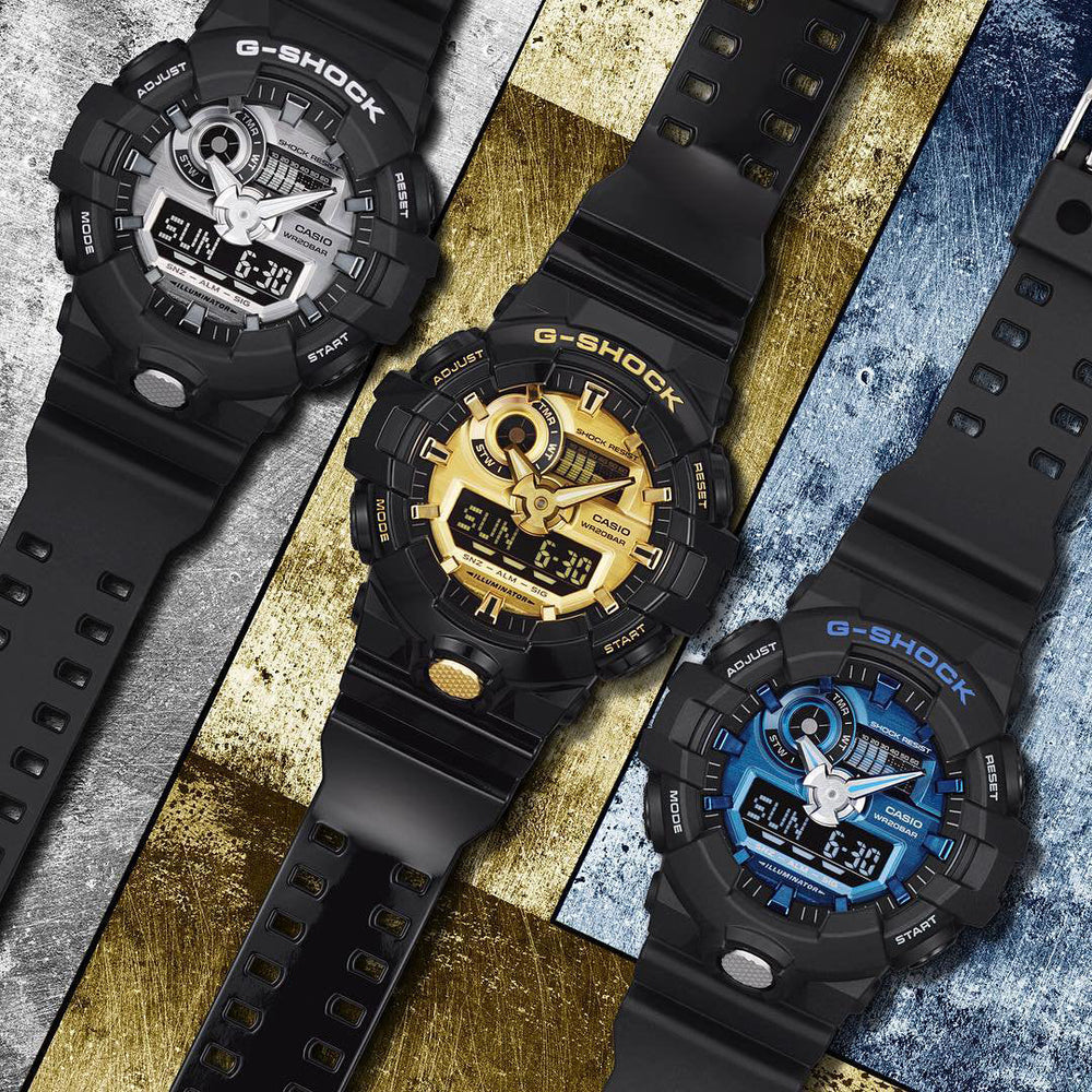Casio G-Shock Ga-710-1a Bold Adventure - Men's Sporty Resilient Black Watch With Led Light And 200m Water Resistance by i-watch