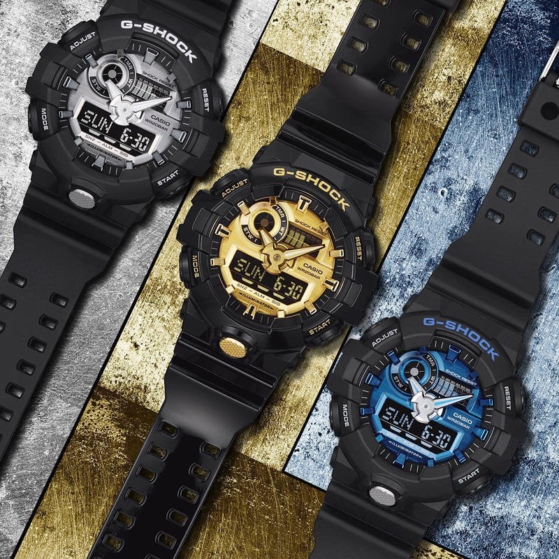 Casio G-Shock Ga-710-1a Bold Adventure - Men's Sporty Resilient Black Watch With Led Light And 200m Water Resistance by i-watch