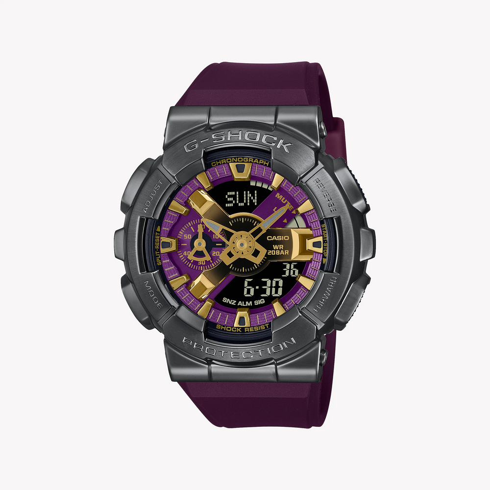 Casio G-Shock Gm-110cl-6adr Adventure Ready - Stylish Men's Watch With Vibrant Red Resin BAnd and Gray Stainless Steel Case by i-watch