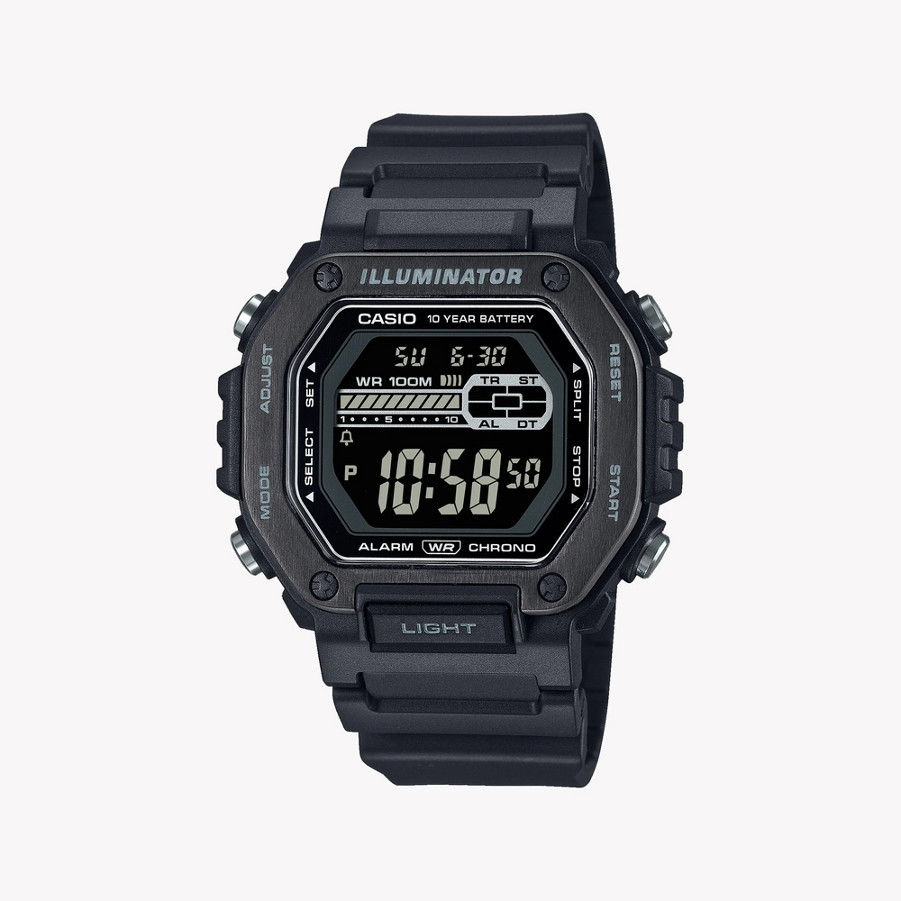 Casio Men's Black Resin Watch, Digital Display | Mwd-110hb-1bvdf by i-watch