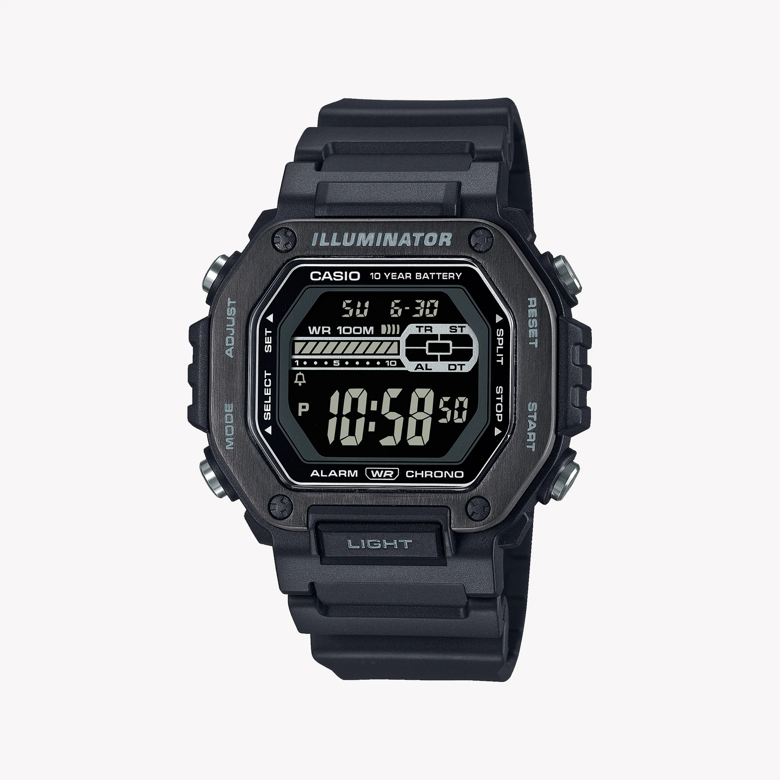 Casio Men's Black Resin Watch, Digital Display | Mwd-110hb-1bvdf by i-watch