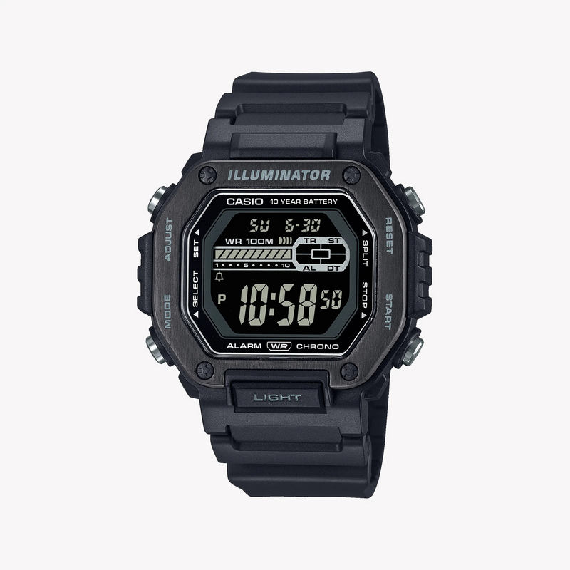 Casio Men's Black Resin Watch, Digital Display | Mwd-110hb-1bvdf by i-watch