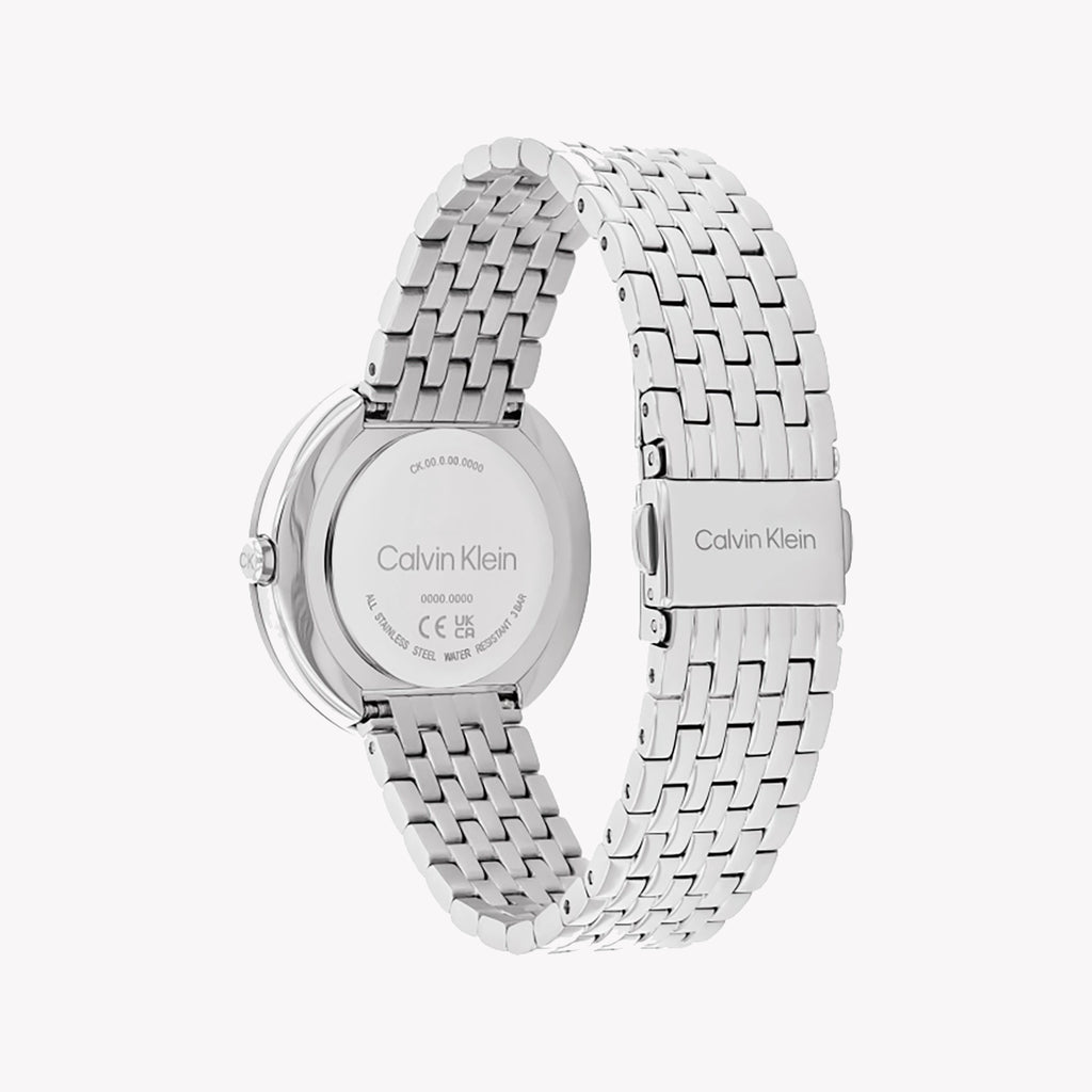 CK CALVIN KLEIN BOLD FUSION - VIBRANT RED DIAL & SILVER STAINLESS STEEL WOMEN'S WATCH-i-Watch-3