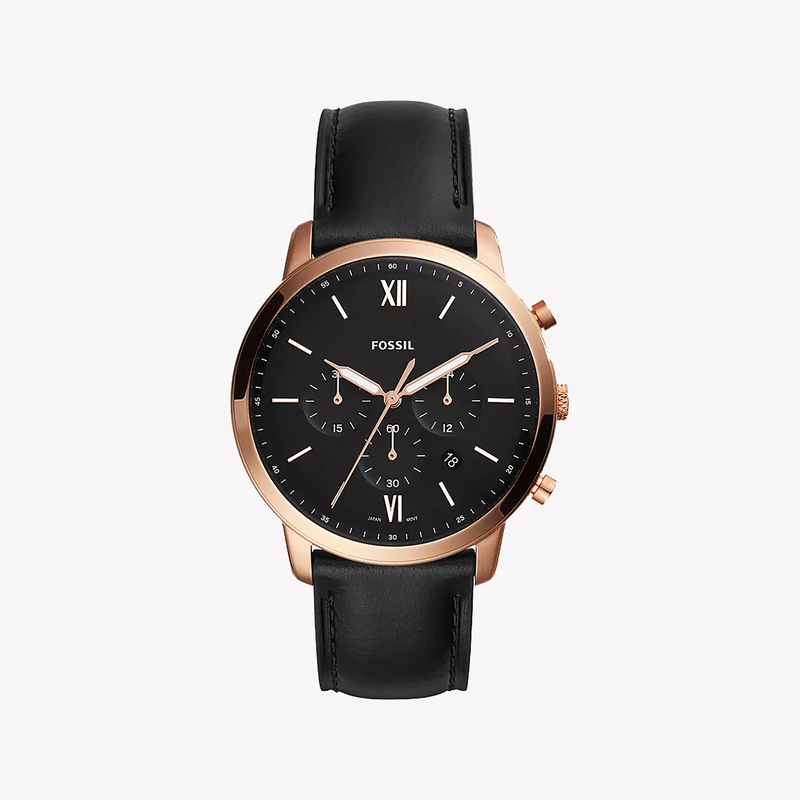 Fossil Men's Rose Gold Watch, Black Dial | Fs5381 by i-watch