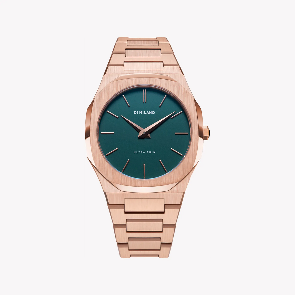D1 MILANO D1-UTBU02 Women's Rose Gold Watch with Green Dial-i-Watch