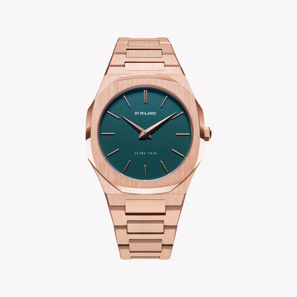D1 MILANO Women's Rose Gold Watch, Dark Green Dial | D1-UTBU02 by i-watch