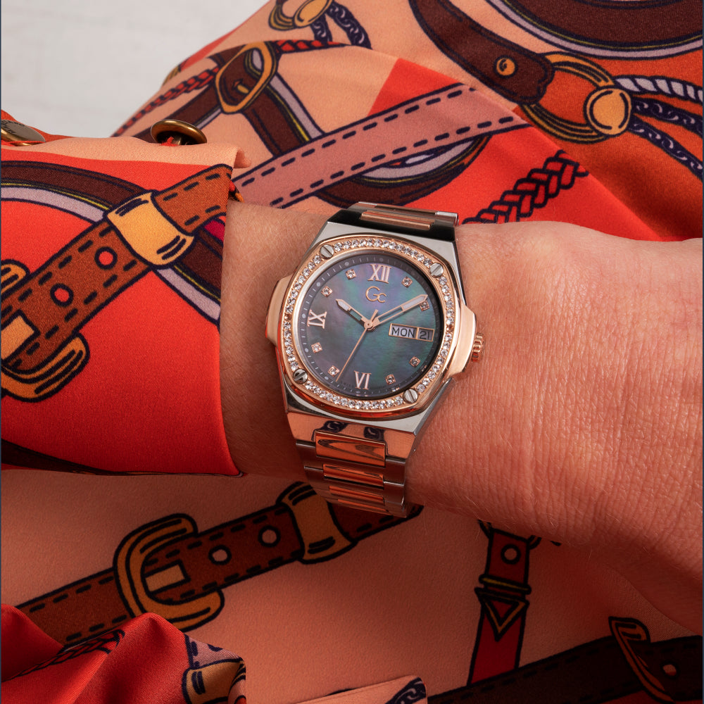 GUESS Y98001L5MF RADIANT ELEGANCE - ROSE GOLD & SILVER WOMEN'S WATCH with GREY DIAL-i-Watch-5