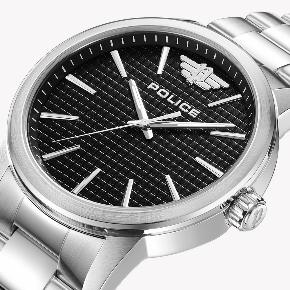 Police Men's Silver Watch, Black Dial | Pewjg0018402 by i-watch