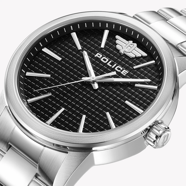Police Men's Silver Watch, Black Dial | Pewjg0018402 by i-watch