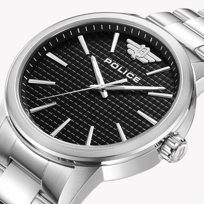 Police Men's Silver Watch, Black Dial | Pewjg0018402 by i-watch