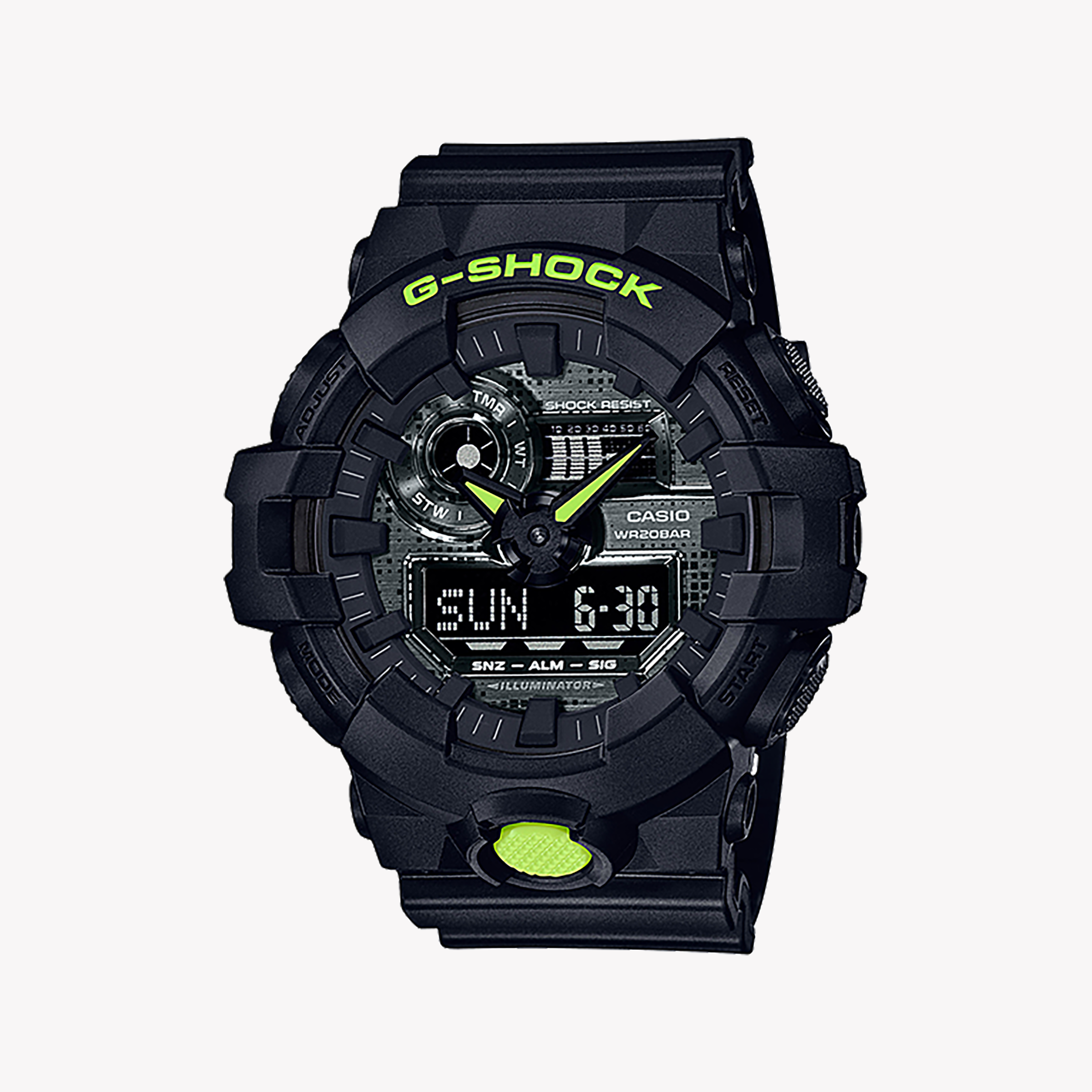 CASIO G-SHOCK GA-700DC-1ADR - BOLD ADVENTURER MEN'S WATCH with Sleek Black Resin Band & Digital Display