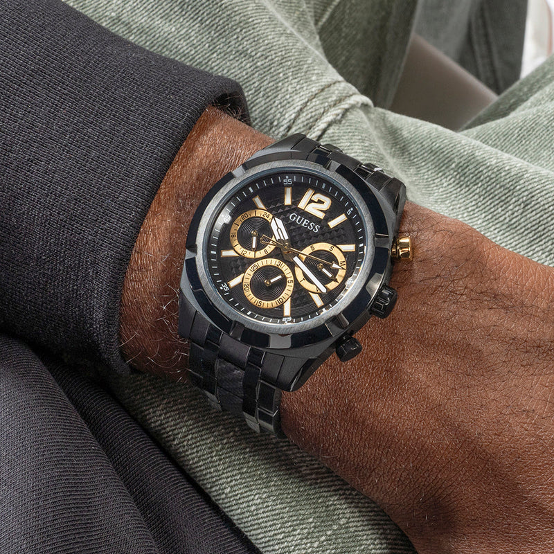 GUESS GW0714G4 BOLD BLACK ELEGANCE - MEN'S STAINLESS STEEL TIMEPIECE-i-Watch-5