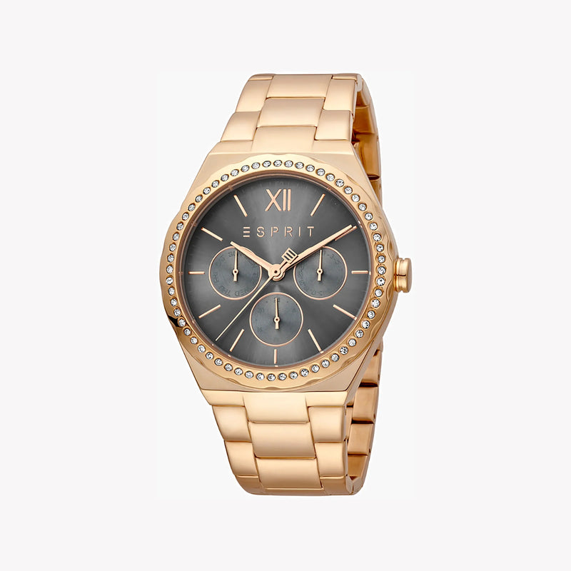 Esprit Women's Rose Gold Watch, Grey Dial | Es1l052m0015 by i-watch