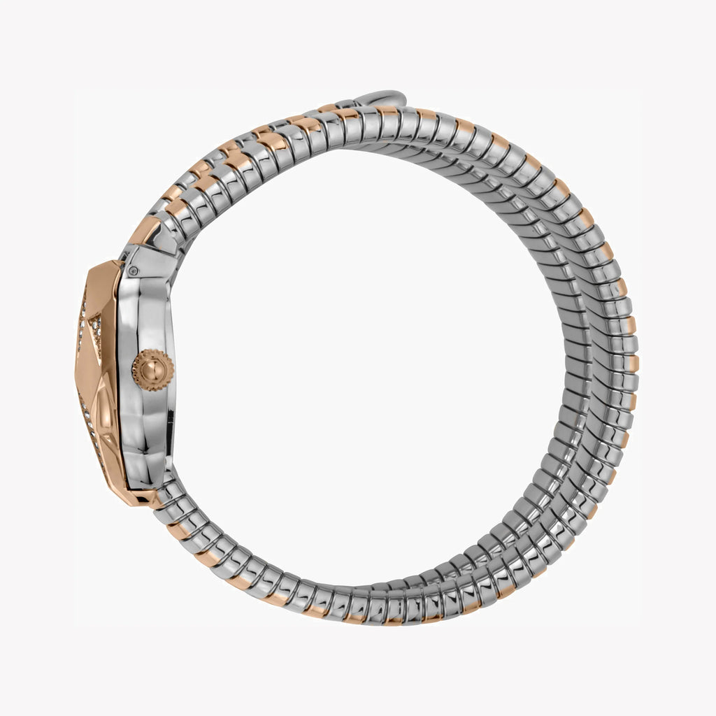 JUST CAVALLI Women's Watch with Silver Stainless Steel Case and Silver & Rose Gold Stainless Steel Band-i-Watch-3