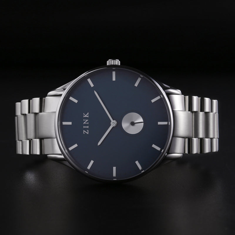 Zink Zk130g5ss-46 - Elegant Silver & Blue Timepiece For Modern Men by i-watch