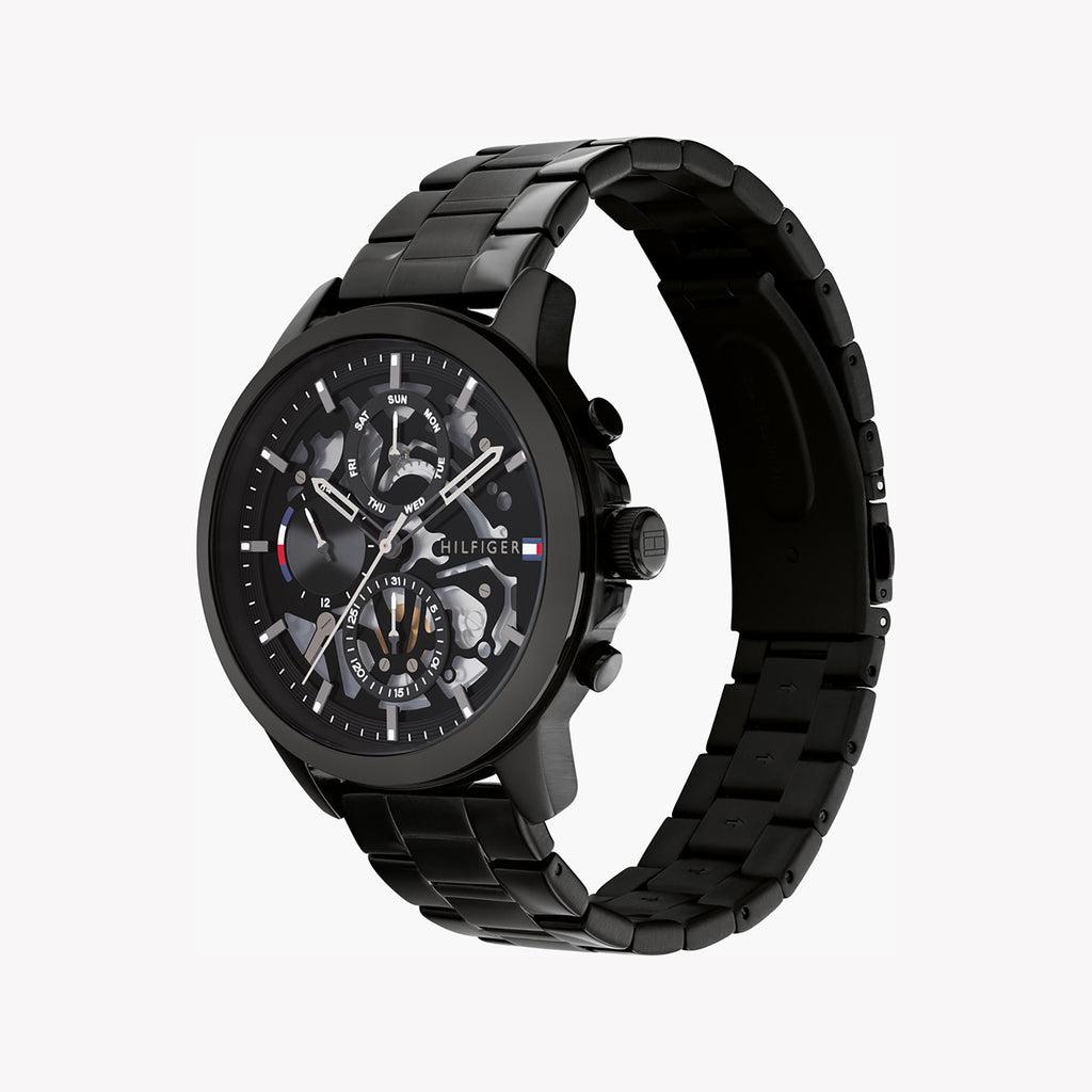 TOMMY HILFIGER BOLD BLACKSTEEL - SOPHISTICATED MEN'S WATCH WITH 5 ATM WATER RESISTANCE-i-Watch-2