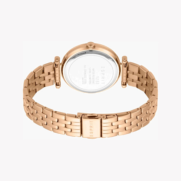 Esprit Women's Rose Gold Stainless Steel Watch, Silver Dial | Es1l203m0055 by i-watch