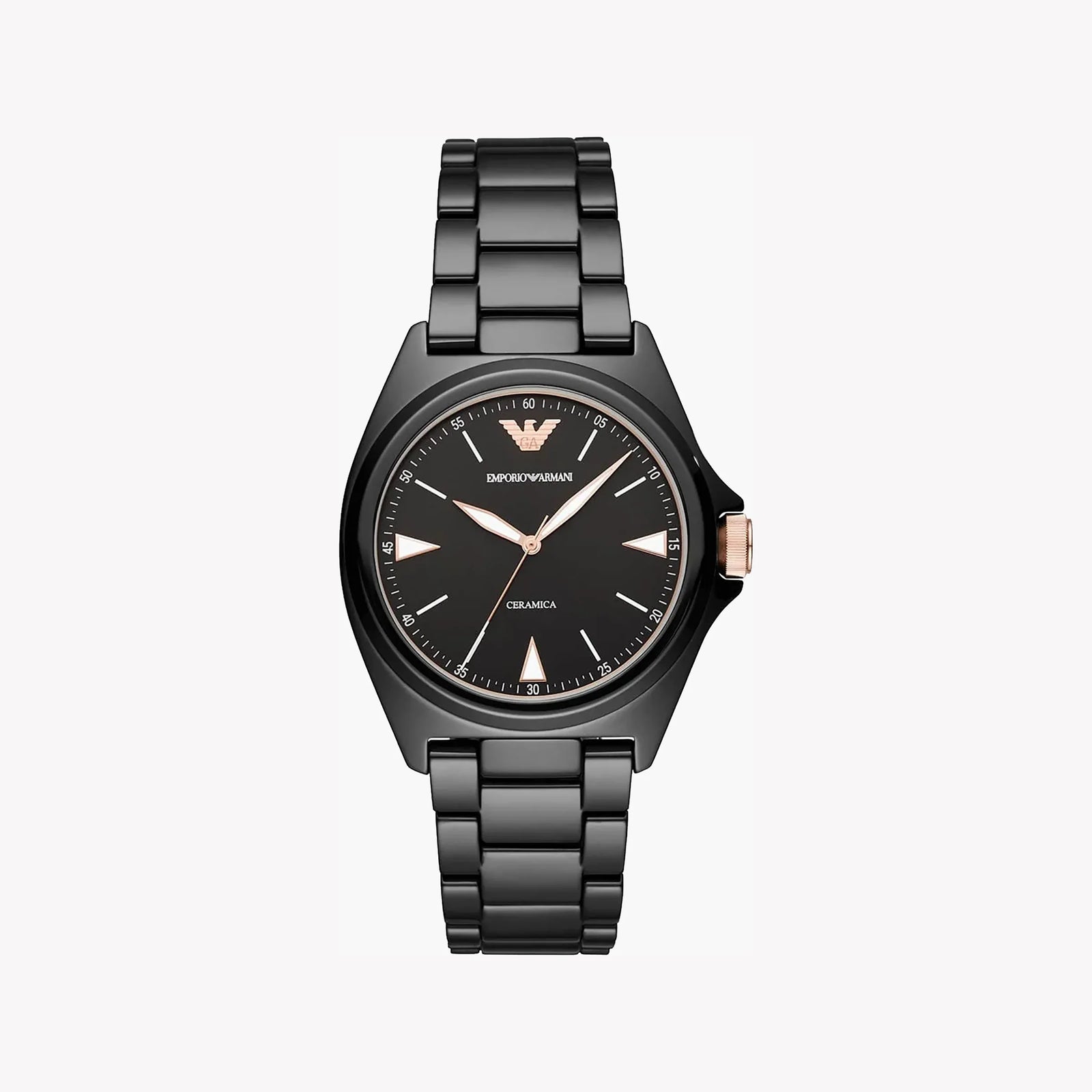 Emporio Armani Men's Black Stainless Steel Watch, Black Dial | Ar70003 by i-watch