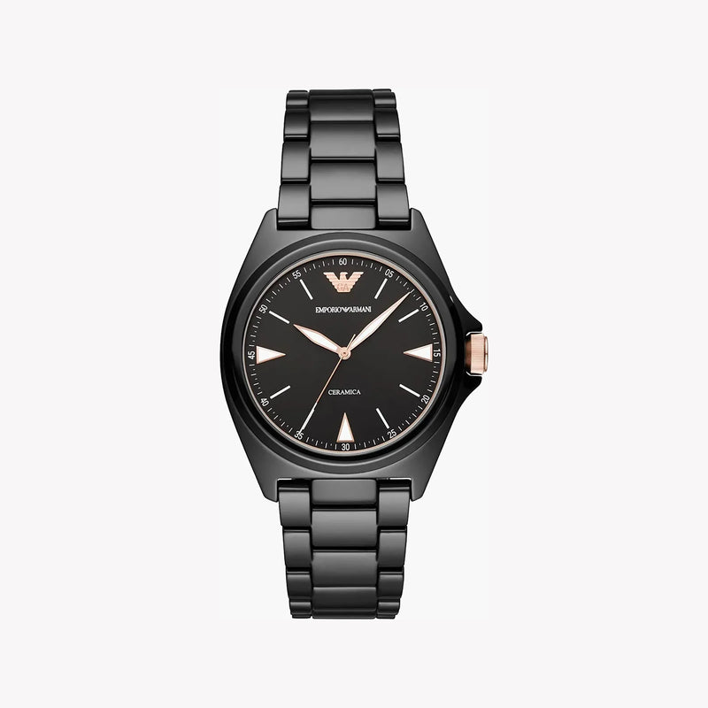 Emporio Armani Men's Black Stainless Steel Watch, Black Dial | Ar70003 by i-watch