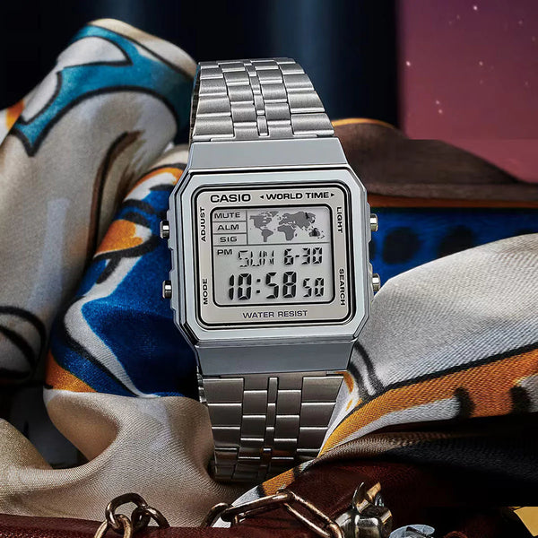 Casio Men's Silver Stainless Steel Watch, Digital | A500wa-7 by i-watch