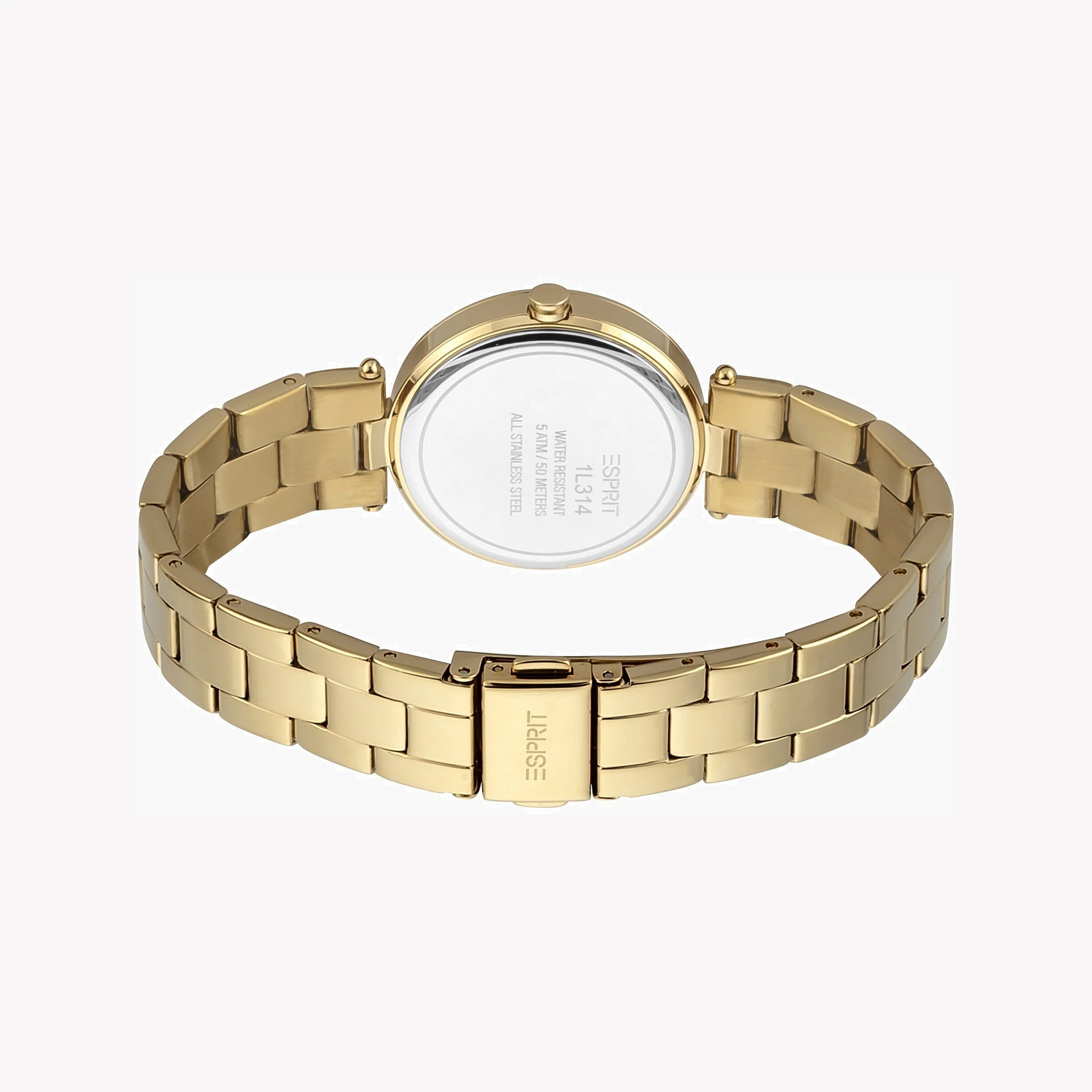 ESPRIT Women's Watch with Gold Stainless Steel Case and Gold Stainless Steel Band