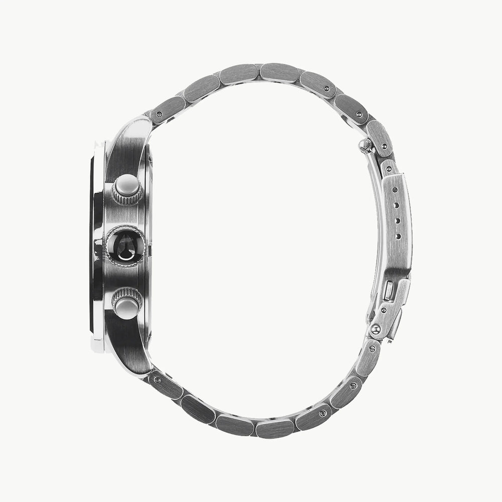 Nixon Men's Silver Stainless Steel Watch, Black Dial | A386-000 by i-watch