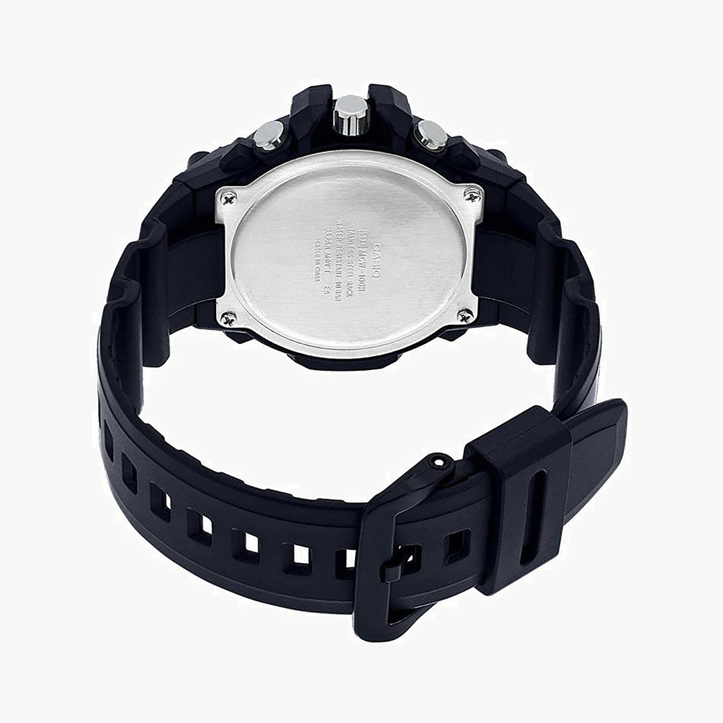 CASIO MCW-100H-1A3VDF MEN'S SPORTY ELEGANCE - RUGGED BLACK RESIN TIMEPIECE-i-Watch-3