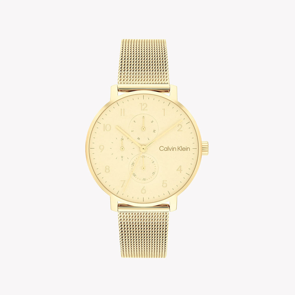 Ck Calvin Klein Women's Gold Watch, Gold Dial | 25200403 by i-watch