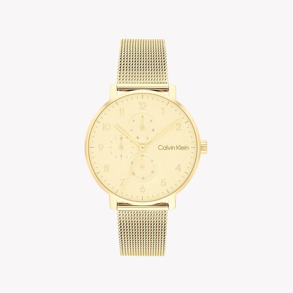 CK CALVIN KLEIN GOLD RADIANCE - SOPHISTICATED WOMEN'S TIMEPIECE