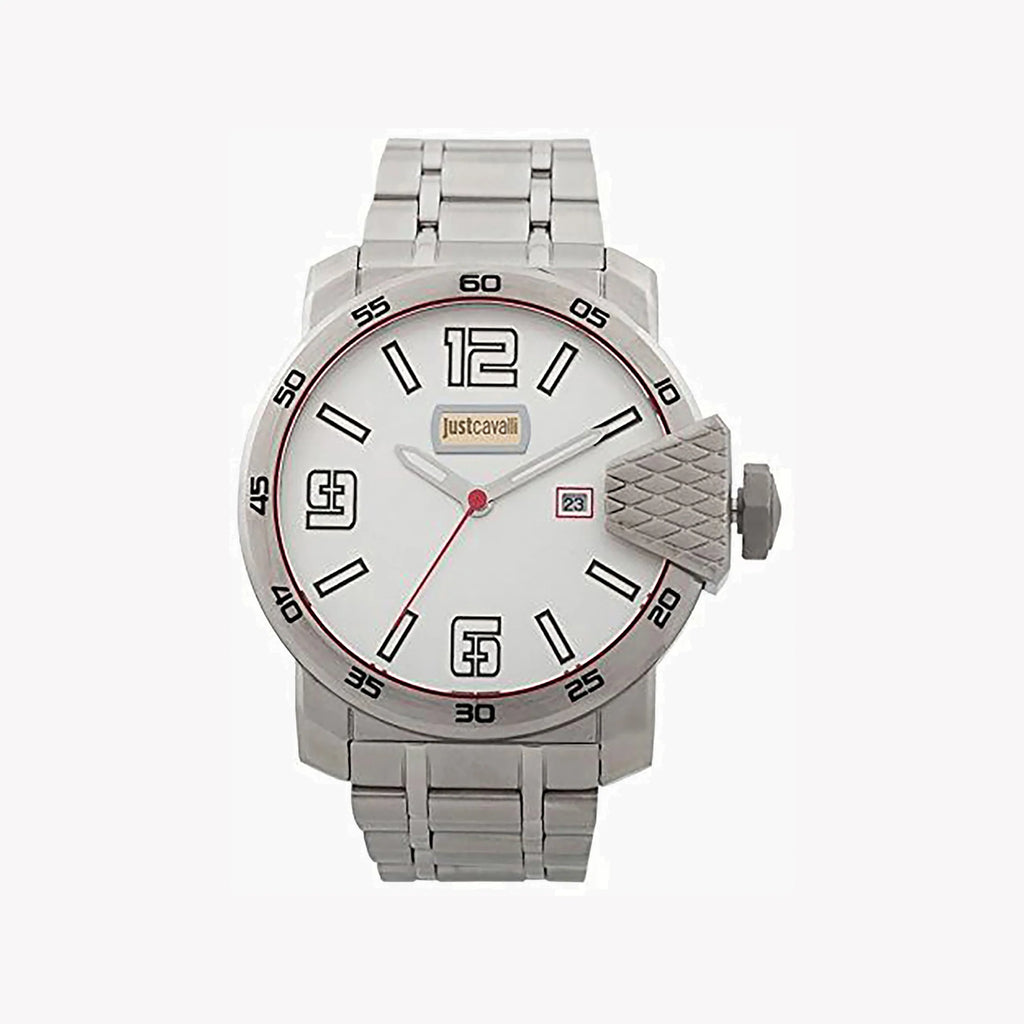 JUST CAVALLI JC1G015M0065 ELEGANT SILVER MEN'S WATCH - TIMELESS STAINLESS STEEL DESIGN