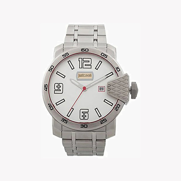 Just Cavalli Men's Silver Stainless Steel Watch, Silver Dial | Jc1g015m0065 by i-watch