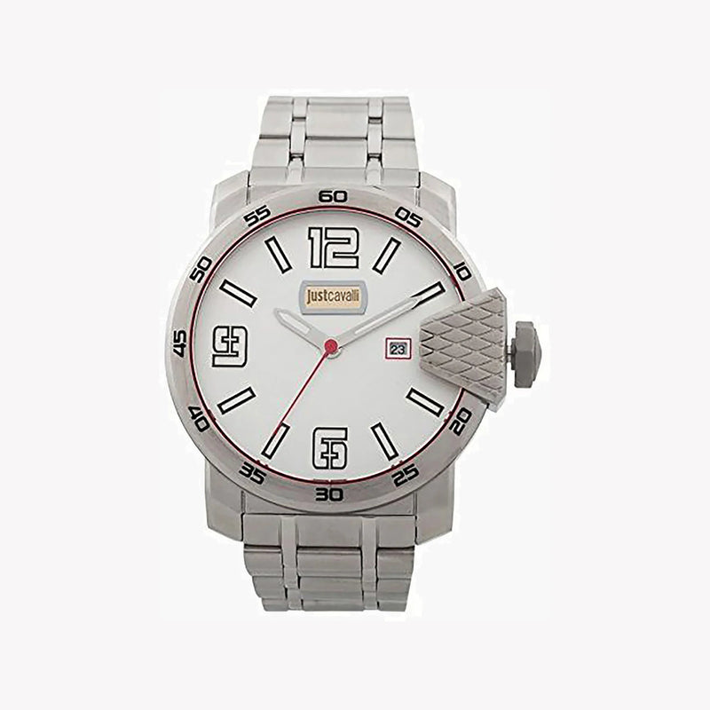 Just Cavalli Men's Silver Stainless Steel Watch, Silver Dial | Jc1g015m0065 by i-watch