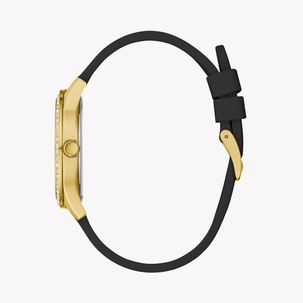 Guess Women's Gold Stainless Steel, Black Silicone | Gw0359l1 by i-watch