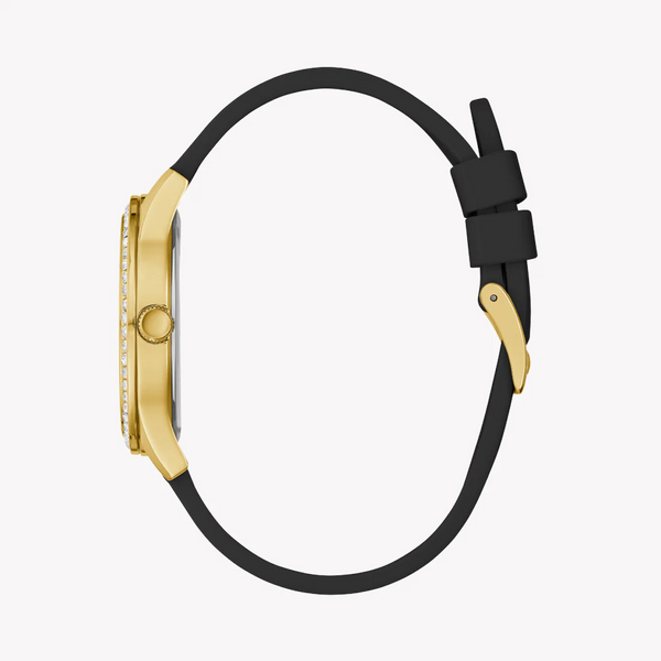 Guess Women's Gold Stainless Steel, Black Silicone | Gw0359l1 by i-watch