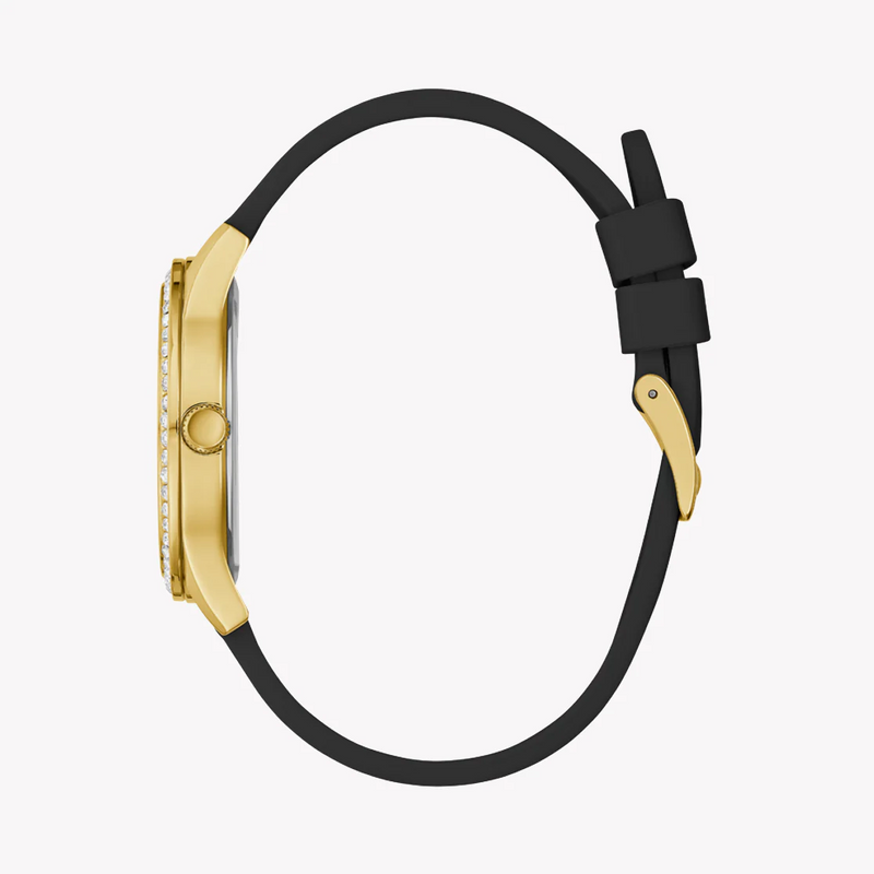 Guess Women's Gold Stainless Steel, Black Silicone | Gw0359l1 by i-watch