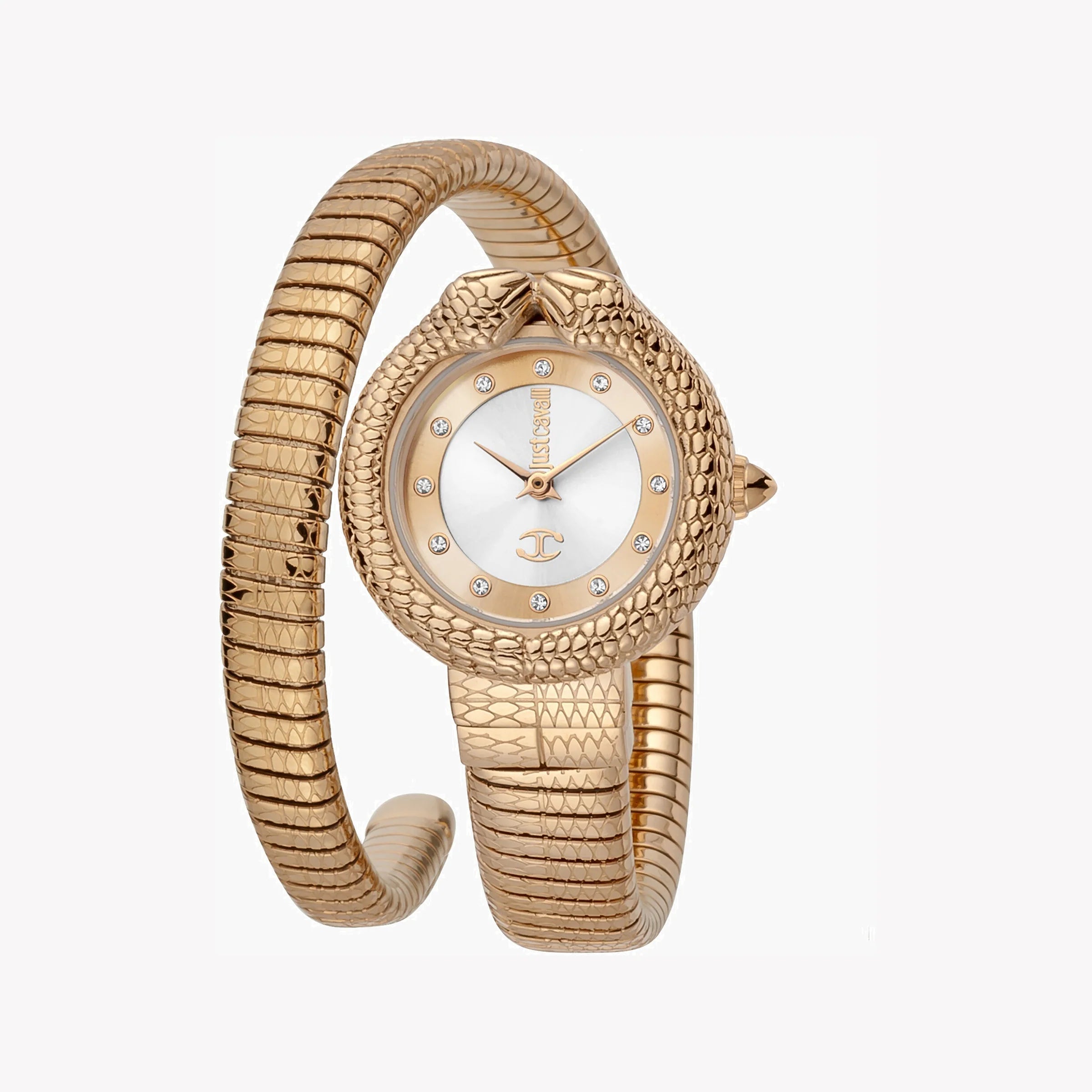 JUST CAVALLI Women's Watch with Rose Gold Stainless Steel Case and Rose Gold Stainless Steel Band